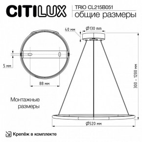 Подвесной светильник Citilux Trio CL215B051 в Нягани - nyagan.ok-mebel.com | фото 8