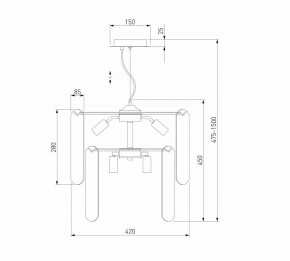 Подвесной светильник Eurosvet Claire 60170/8 золото Smart в Нягани - nyagan.ok-mebel.com | фото 5