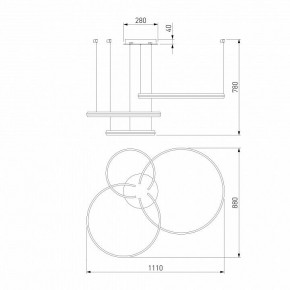 Подвесной светильник Eurosvet Gap 90180/3 золото в Нягани - nyagan.ok-mebel.com | фото 5