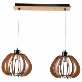 Подвесной светильник Imex MD.9012 MD.9012-2-P-BK+WOOD в Нягани - nyagan.ok-mebel.com | фото