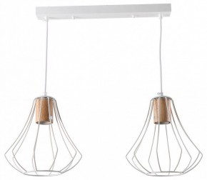 Подвесной светильник Imex MD.9052 MD.9052-2-P-WH+WOOD в Нягани - nyagan.ok-mebel.com | фото