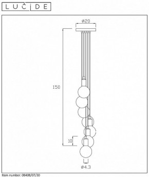 Подвесной светильник Lucide Fix Multiple 08408/07/30 в Нягани - nyagan.ok-mebel.com | фото 4