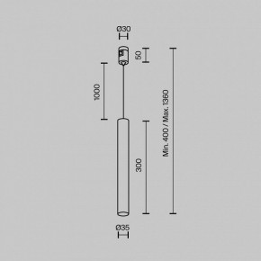 Подвесной светильник Maytoni Focus Led TR155-1-5W3K-B в Нягани - nyagan.ok-mebel.com | фото 5