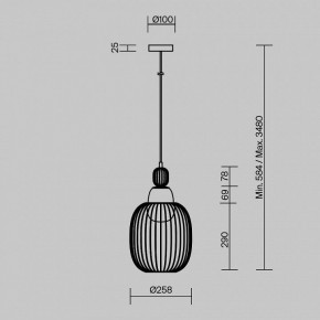 Подвесной светильник Maytoni Levitation MOD376PL-01G1 в Нягани - nyagan.ok-mebel.com | фото 5