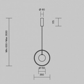 Подвесной светильник Maytoni Paparazzi MOD407PL-L12B3K1 в Нягани - nyagan.ok-mebel.com | фото 2