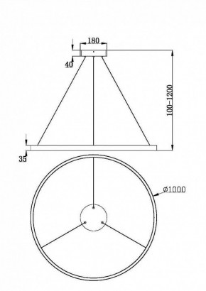 Подвесной светильник Maytoni Rim MOD058PL-L54BK в Нягани - nyagan.ok-mebel.com | фото 4