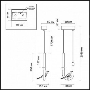 Подвесной светильник Odeon Light Lark 5431/2L в Нягани - nyagan.ok-mebel.com | фото 5