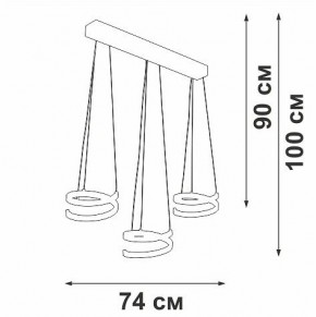 Подвесной светильник Vitaluce V3047 V3047-0/3S в Нягани - nyagan.ok-mebel.com | фото 4