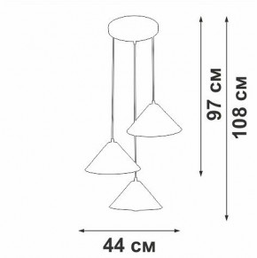 Подвесной светильник Vitaluce V3093 V3093-0/3S в Нягани - nyagan.ok-mebel.com | фото 2