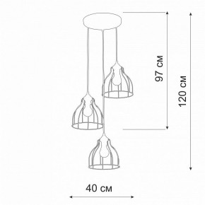Подвесной светильник Vitaluce V3102 V3102-1/3S в Нягани - nyagan.ok-mebel.com | фото 2