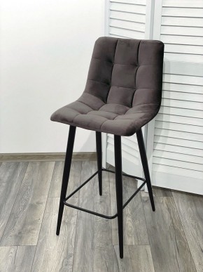 Полубарный стул CHILLI-QB графит #14, велюр / черный каркас (H=66cm) М-City в Нягани - nyagan.ok-mebel.com | фото 2