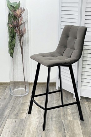 Полубарный стул CHILLI-QB SQUARE графит #14, велюр / черный каркас (H=66cm) М-City в Нягани - nyagan.ok-mebel.com | фото 2