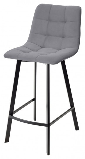Полубарный стул CHILLI-QB SQUARE серый #27, велюр / черный каркас (H=66cm) М-City в Нягани - nyagan.ok-mebel.com | фото 1