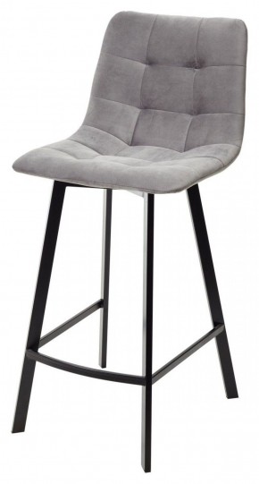 Полубарный стул CHILLI-QB SQUARE светло-серый #26, велюр / черный каркас (H=66cm) М-City в Нягани - nyagan.ok-mebel.com | фото