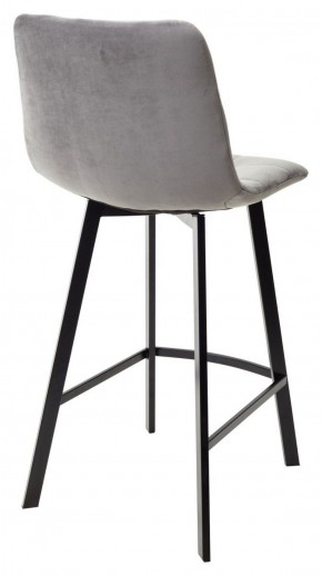 Полубарный стул CHILLI-QB SQUARE светло-серый #26, велюр / черный каркас (H=66cm) М-City в Нягани - nyagan.ok-mebel.com | фото 4