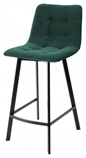 Полубарный стул CHILLI-QB SQUARE зеленый #19, велюр / черный каркас (H=66cm) М-City в Нягани - nyagan.ok-mebel.com | фото 1