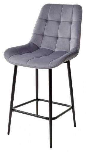 Полубарный стул ХОФМАН, цвет H-14 Серый, велюр / черный каркас H=63cm М-City в Нягани - nyagan.ok-mebel.com | фото