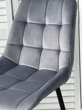 Полубарный стул ХОФМАН, цвет H-14 Серый, велюр / черный каркас H=63cm М-City в Нягани - nyagan.ok-mebel.com | фото 2