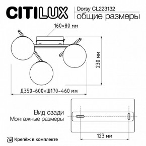 Потолочная люстра Citilux Dorsy CL223132 в Нягани - nyagan.ok-mebel.com | фото 12