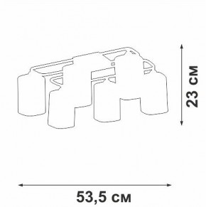 Потолочная люстра Vitaluce V3092 V3092-1/6PL в Нягани - nyagan.ok-mebel.com | фото 4
