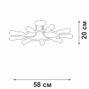 Потолочная люстра Vitaluce V3797 V3797-1/9PL в Нягани - nyagan.ok-mebel.com | фото 2