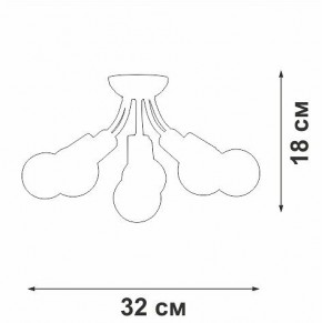 Потолочная люстра Vitaluce V3927 V3927-1/6PL в Нягани - nyagan.ok-mebel.com | фото 6