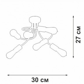 Потолочная люстра Vitaluce V3928 V3928-1/6PL в Нягани - nyagan.ok-mebel.com | фото 4