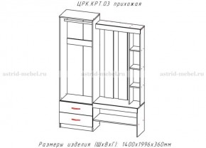 КРИТ-3 Прихожая (Анкор темный/Анкор белый) в Нягани - nyagan.ok-mebel.com | фото 2