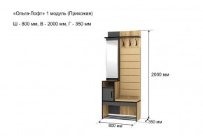 Прихожая "Ольга-Лофт 1" в Нягани - nyagan.ok-mebel.com | фото 4