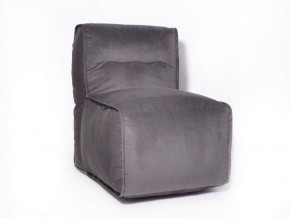 Прямое модульное бескаркасное кресло Комфорт (Графит велюр) в Нягани - nyagan.ok-mebel.com | фото