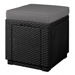 Пуфик Куб с подушкой (Cube with cushion) графит - прохладный серый в Нягани - nyagan.ok-mebel.com | фото