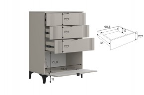 РИЧ Гостиная (модульная) кашемир в Нягани - nyagan.ok-mebel.com | фото 6