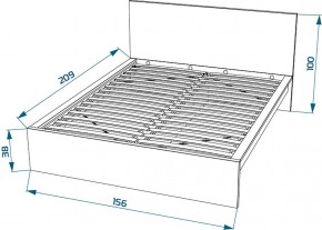 S00975 Варма Сэнг 140 кровать, 156х208х100/38, белый в Нягани - nyagan.ok-mebel.com | фото 3