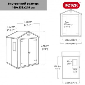 Сарай Манор 6x5DD (Manor 6x5DD) cерый/белый в Нягани - nyagan.ok-mebel.com | фото 2