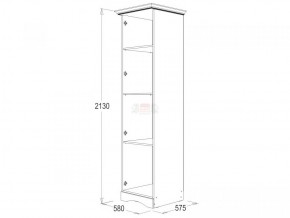 Шкаф 1-но дверный для белья Ольга 1Н в Нягани - nyagan.ok-mebel.com | фото 2