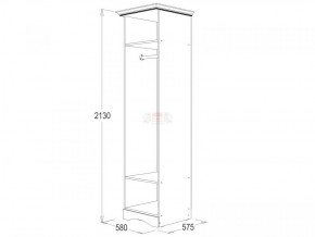 Шкаф 1-но дверный для одежды Ольга 1Н в Нягани - nyagan.ok-mebel.com | фото 2