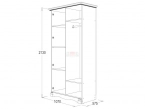 Шкаф 2-х дверный Ольга-1Н для одежды и белья в Нягани - nyagan.ok-mebel.com | фото 2