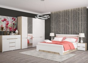 Шкаф 3-х створчатый АНТАЛИЯ (Сонома/Белый софт) в Нягани - nyagan.ok-mebel.com | фото 3