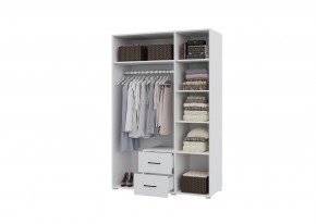 Шкаф 3-х створчатый с ящиками VICTOR (Белый) в Нягани - nyagan.ok-mebel.com | фото 2