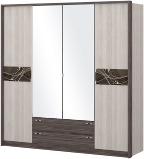 Шкаф 4-х дверный с зеркалом Шк69.2 МС Николь в Нягани - nyagan.ok-mebel.com | фото