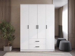 Шкаф 4-х створчатый Титан (белый) в Нягани - nyagan.ok-mebel.com | фото