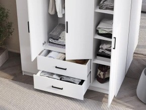 Шкаф 4-х створчатый Титан (белый) в Нягани - nyagan.ok-mebel.com | фото 3