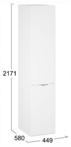 Шкаф для белья Глосс СМ-319.07.001 в Нягани - nyagan.ok-mebel.com | фото 4