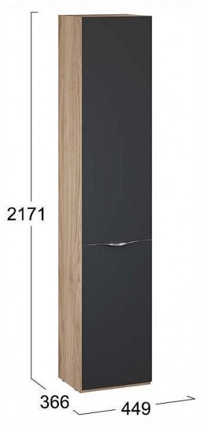 Шкаф для белья Глосс СМ-319.07.011 в Нягани - nyagan.ok-mebel.com | фото 4