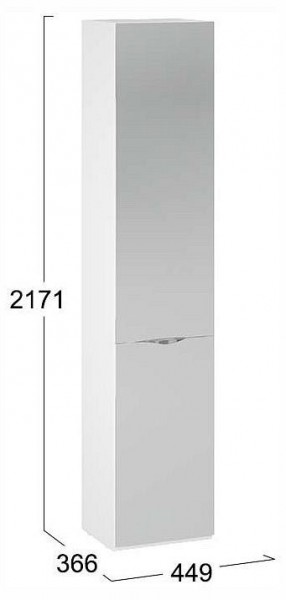 Шкаф для белья Глосс СМ-319.07.012 в Нягани - nyagan.ok-mebel.com | фото 4