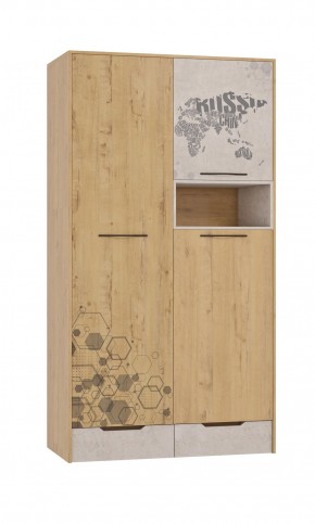Шкаф для одежды 3 двери и 2 ящика Шк134.0 ДС Стэнфорд в Нягани - nyagan.ok-mebel.com | фото