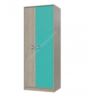Шкаф для одежды Сити (Арт. 6-9411) Дуб Сонома/Аква в Нягани - nyagan.ok-mebel.com | фото