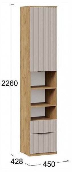 Шкаф комбинированный Хилтон Исп. 2 в Нягани - nyagan.ok-mebel.com | фото 4