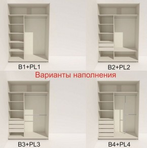 Шкаф-купе 1400 серии SOFT D8+D2+B2+PL4 (2 ящика+F обр.штанга) профиль «Графит» в Нягани - nyagan.ok-mebel.com | фото 6