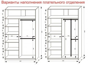 Шкаф-купе 1400 серии SOFT D8+D2+B2+PL4 (2 ящика+F обр.штанга) профиль «Графит» в Нягани - nyagan.ok-mebel.com | фото 7